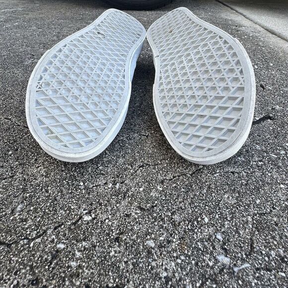 Vans Slip On Shoes Womens 8 Classic White Custom Painted Sneakers Low Top - Picture 14 of 16